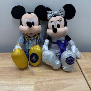Disney 100 Minnie + WDW 50th Mickey Plush Set – $30 Bundle!